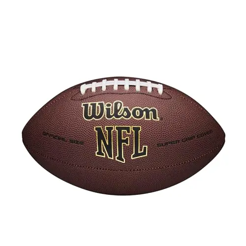 Wilson NFL Super Grip Composite Football in brown color with NFL branding
