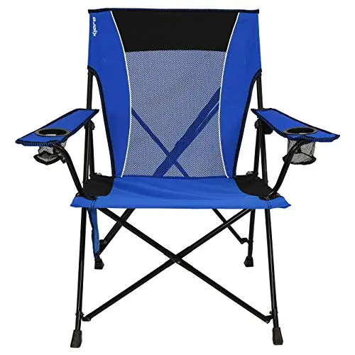 Kijaro Dual Lock folding camp chair in blue