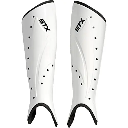 STX Hinder field hockey shin guards with padded liner