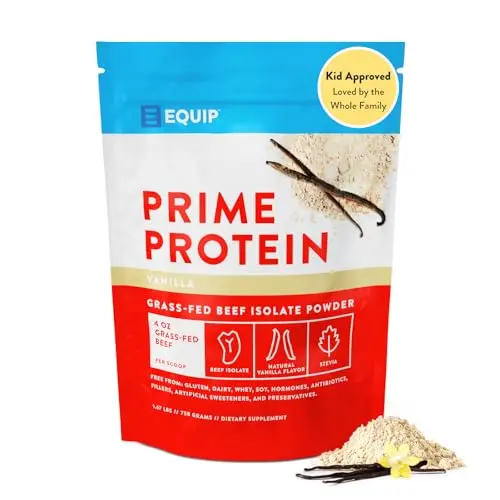 Equip Foods Prime Beef Protein Powder container