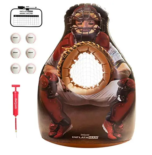 GoSports inflatable baseball catcher with strike zone target