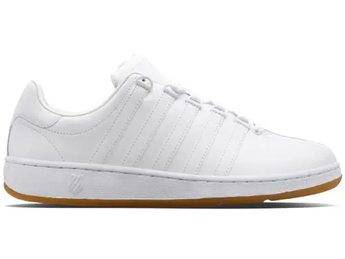 K-Swiss Classic VN leather sneakers in white and gum