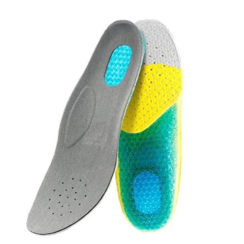 DLOSN gray children's athletic gel insoles for shock absorption