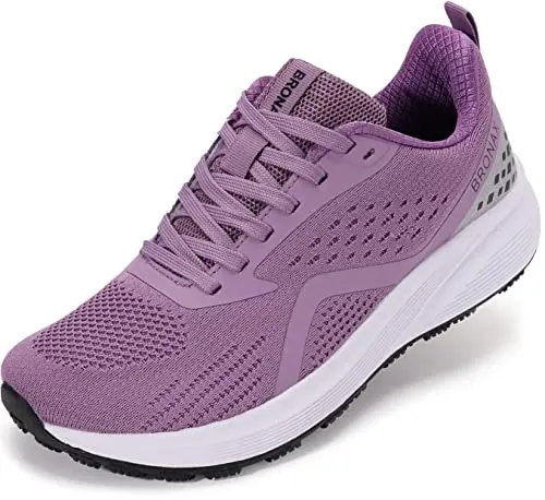 BRONAX Wide Tennis Shoes for Women in purple color