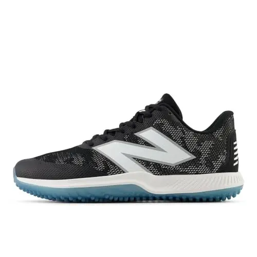 New Balance FuelCell 4040v7 Turf-Trainer Baseball Shoe in black and white