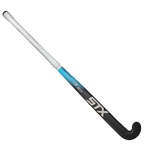 STX IX 401 indoor field hockey stick in black, silver, and teal