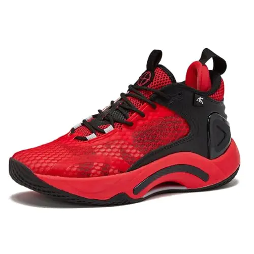 AND1 Scope basketball shoes in red and black