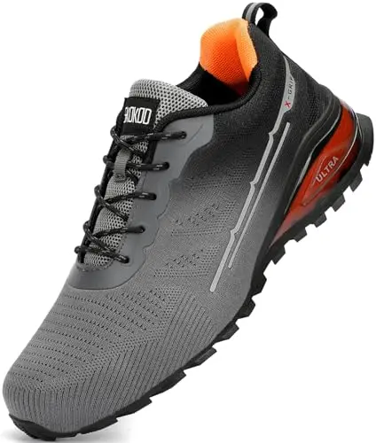 SKOKOD steel toe work shoes in grey color