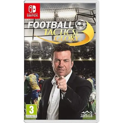 Football Tactics & Glory game cover for Nintendo Switch showing strategic gameplay