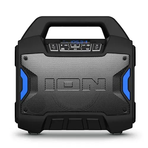 ION Tailgater Boom portable Bluetooth speaker with handle and control panel