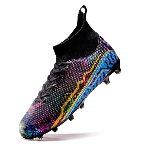 XGHRIAN high-top soccer cleats with non-slip spikes