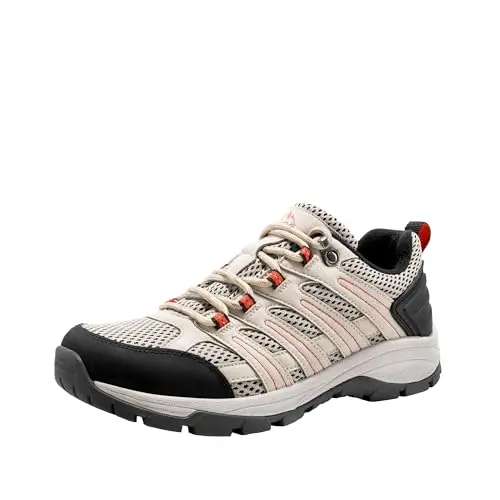 NORTIV 8 women's lightweight hiking shoes in sand color