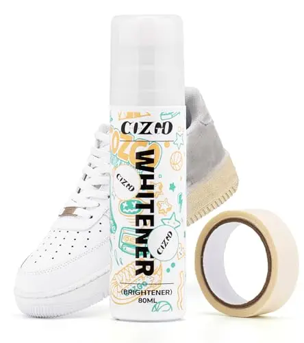 COZGO white shoe polish bottle with wide sponge