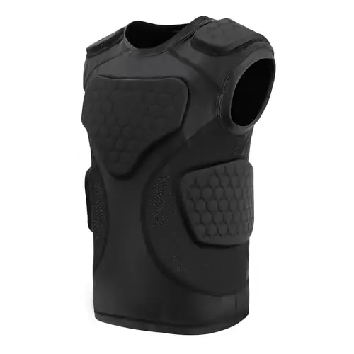 GUOZI youth football padded shirt with 12mm thickening pads