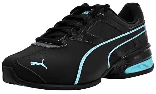 PUMA Women's Tazon 6 Sneakers in black and team aqua color