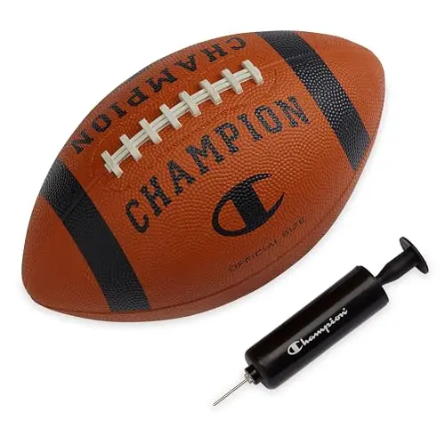 Champion Blitz Football in black and white with included pump