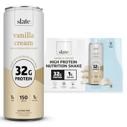 Slate Milk vanilla protein nutrition shake can