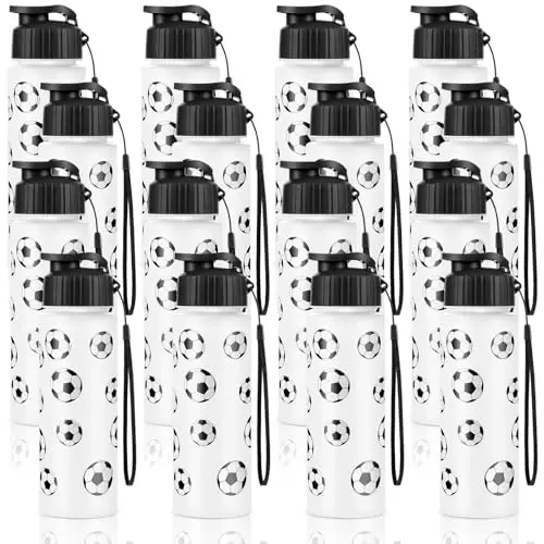 Olgaa bulk pack of soccer ball themed water bottles